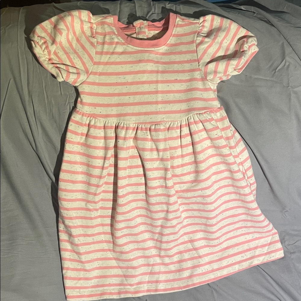 Cat & Jack Pink and White Striped Dress